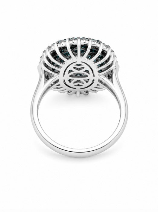2.40 Ctw Lab Grown Diamond Ring in 925 Two Tone