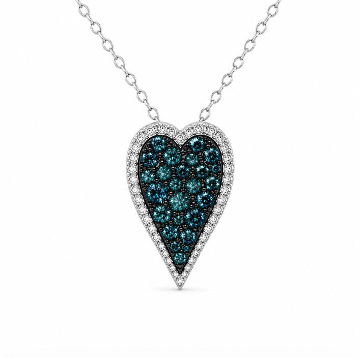 2.44 Ctw Lab Grown Diamond Pendant in 925 Two Tone