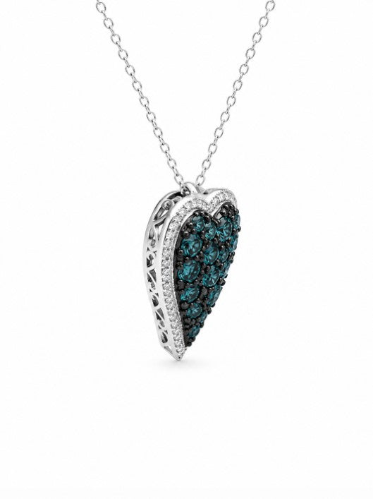 2.44 Ctw Lab Grown Diamond Pendant in 925 Two Tone