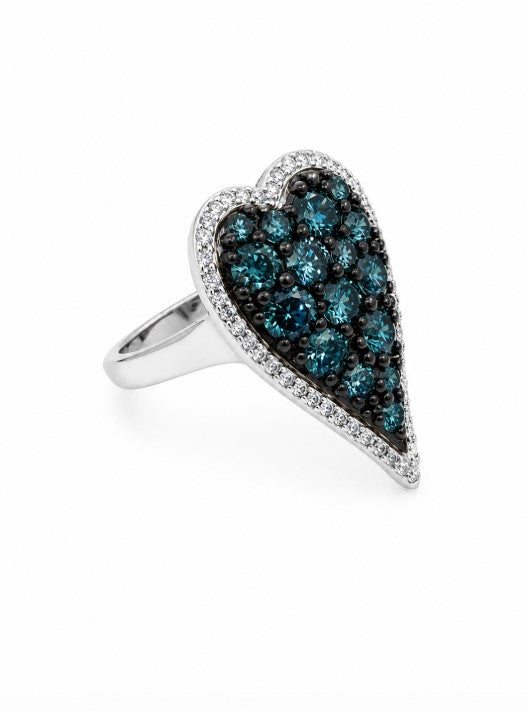 2.60 Ctw Lab Grown Diamond Ring in 925 Two Tone