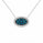 0.24 Ctw Blue Lab Grown Diamond Necklace in 925 Two Tone