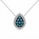 0.29 Ctw Blue Lab Grown Diamond Necklace in 925 Two Tone