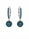 0.98 Ctw Blue Lab Grown Diamond Earring in 925 Two Tone
