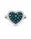 0.46 Ctw Blue Lab Grown Diamond Earring in 925 Two Tone