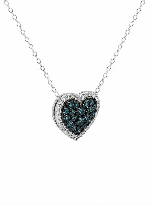 0.91 Ctw Lab Grown Diamond Necklace in 925 Two Tone