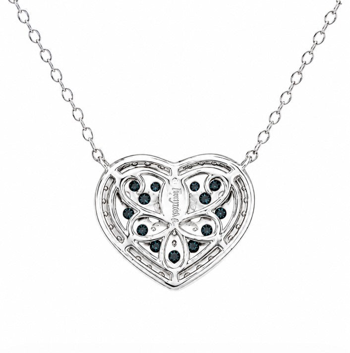 0.91 Ctw Lab Grown Diamond Necklace in 925 Two Tone
