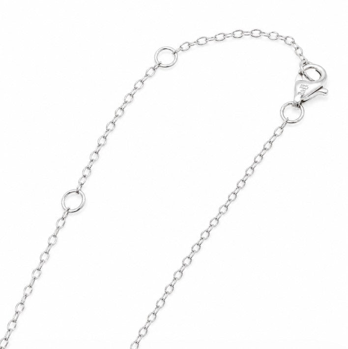 0.91 Ctw Lab Grown Diamond Necklace in 925 Two Tone