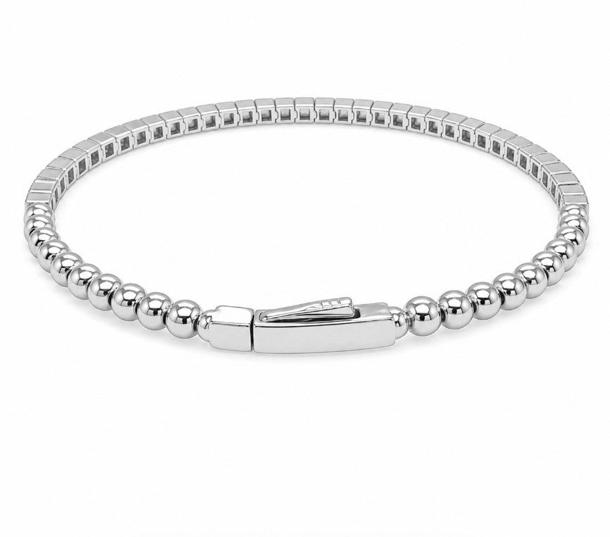 1.32 Ctw Lab Grown Diamond Flex Bangle in 925 Platinum Plated