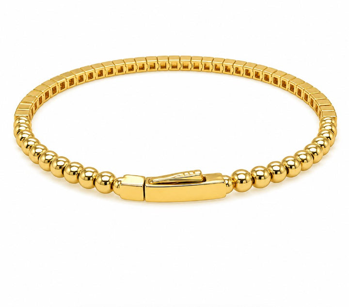 1.32 Ctw Lab Grown Diamond Flex Bangle in 925 Yellow Gold Plated