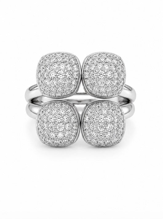 2.07 Ctw Lab Grown Diamond Ring in 925 Platinum Plated