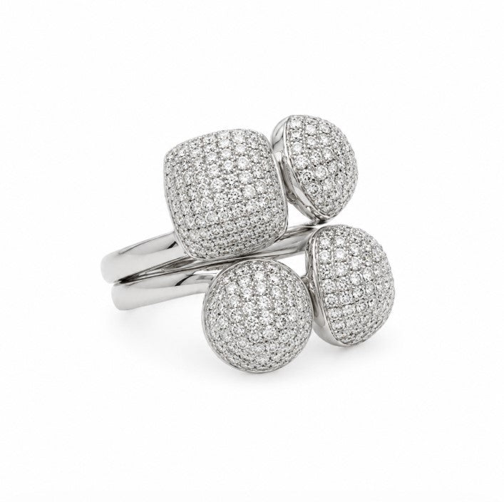 2.07 Ctw Lab Grown Diamond Ring in 925 Platinum Plated
