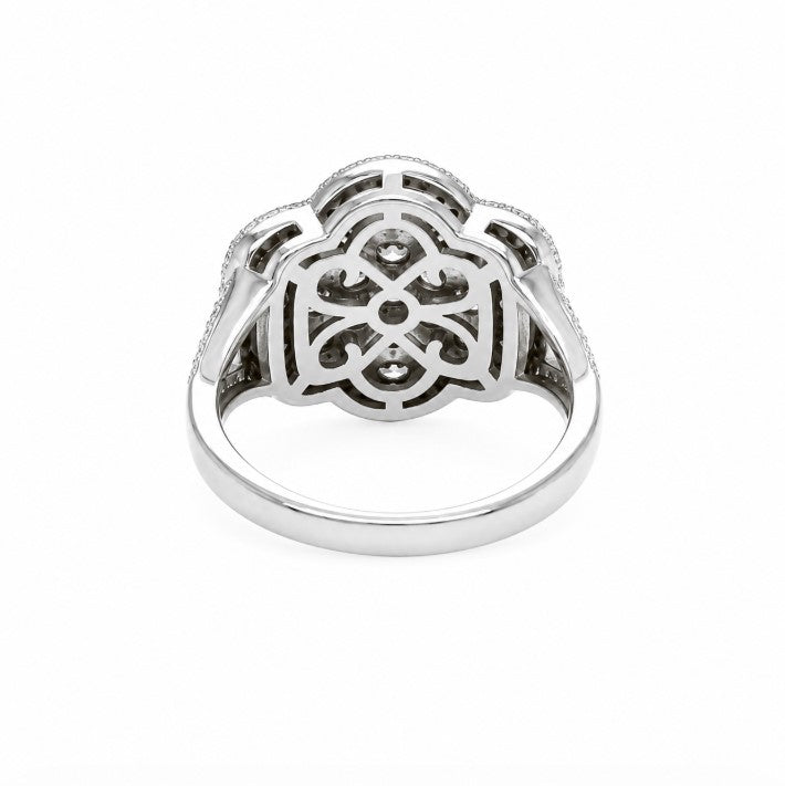 2.07 Ctw Lab Grown Diamond Ring in 925 Platinum Plated