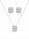 4.04 DEW Moissanite Earring-Necklace Set in 925 Platinum Plated