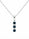0.80 Ctw Blue Lab Grown Diamond Pendant in 925 Platinum Plated