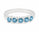 1.48 Ctw Blue Lab Grown Diamond Ring in 925 Platinum Plated