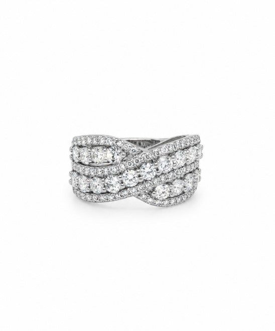 2.02 Ctw Lab Grown Diamond Ring in 925 Platinum Plated