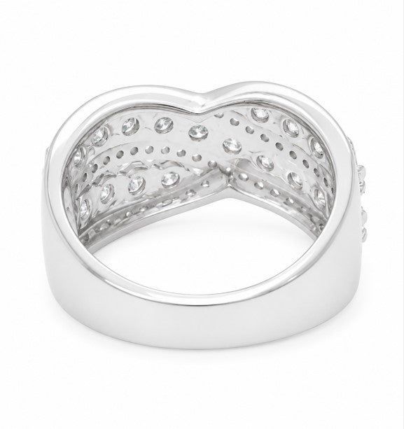 2.02 Ctw Lab Grown Diamond Ring in 925 Platinum Plated