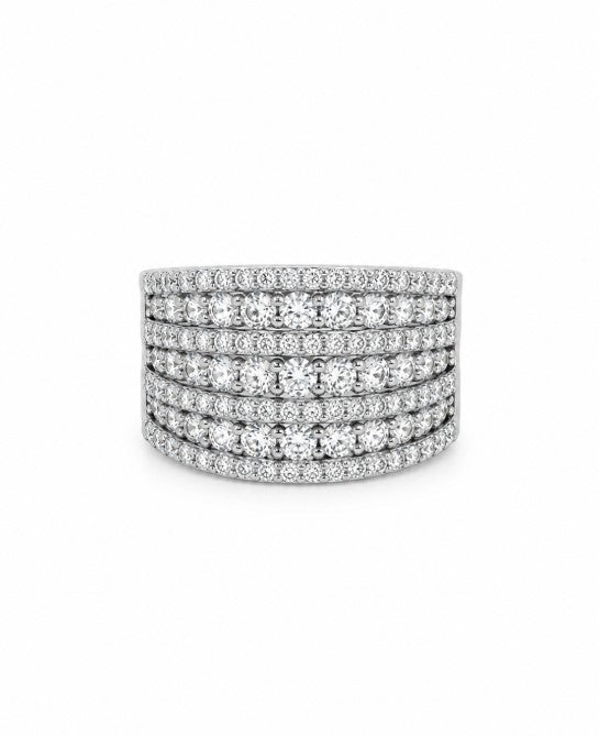 1.49 Ctw Lab Grown Diamond Ring in 925 Platinum Plated