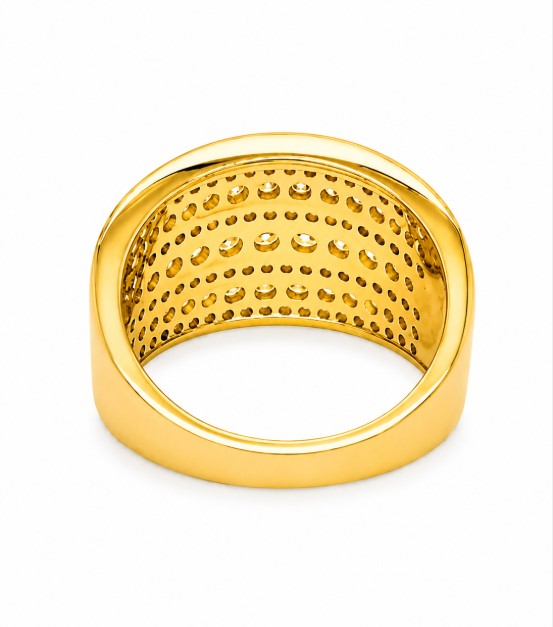 1.49 Ctw Lab Grown Diamond Ring in 925 Yellow Gold Plated