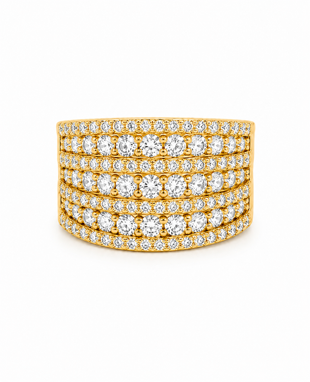 1.49 Ctw Lab Grown Diamond Ring in 925 Yellow Gold Plated