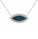 0.30 Ctw Blue Lab Grown Diamond Necklace in 925 Two Tone