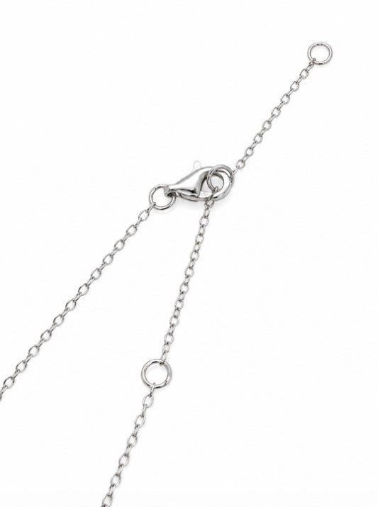 0.30 Ctw Blue Lab Grown Diamond Necklace in 925 Two Tone