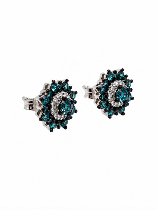 1.05 Ctw Lab Grown Diamond Earring in 925 Two Tone