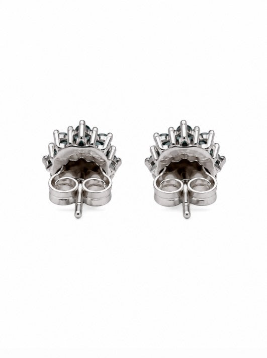 1.05 Ctw Lab Grown Diamond Earring in 925 Two Tone
