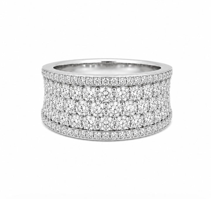 2.01 Ctw Lab Grown Diamond Ring in 925 Platinum Plated