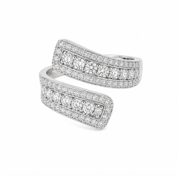 1.22 Ctw Lab Grown Diamond Ring in 925 Platinum Plated
