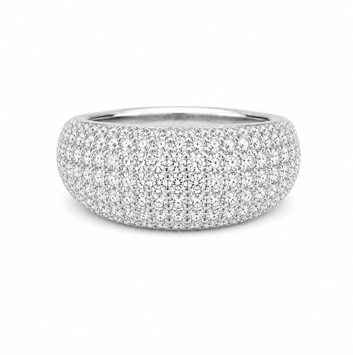 3.09 Ctw Lab Grown Diamond Ring in 925 Platinum Plated