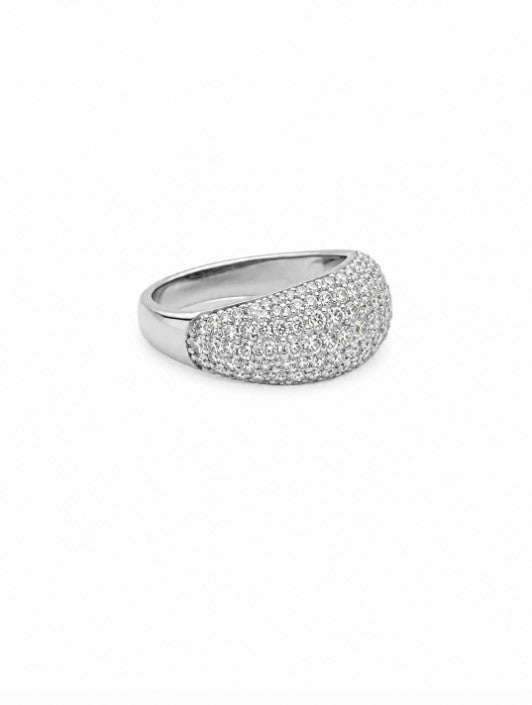 3.09 Ctw Lab Grown Diamond Ring in 925 Platinum Plated