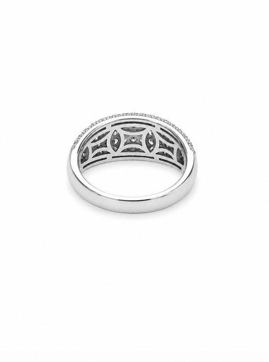 3.09 Ctw Lab Grown Diamond Ring in 925 Platinum Plated