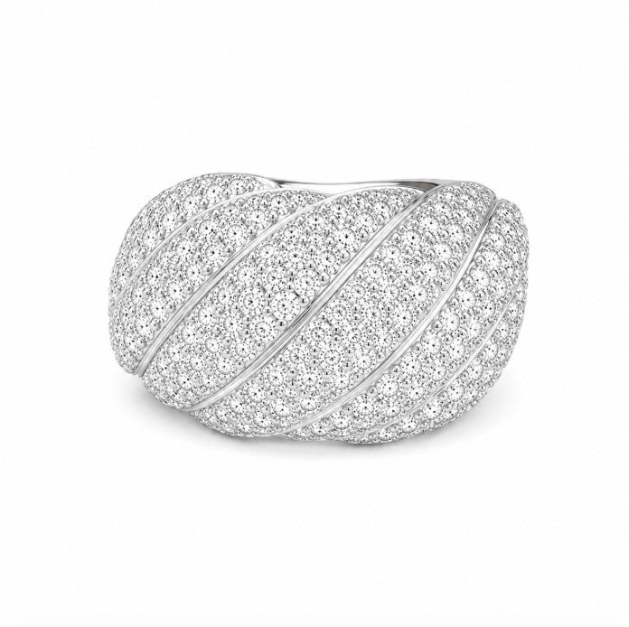 2.03 Ctw Lab Grown Diamond Ring in 925 Platinum Plated