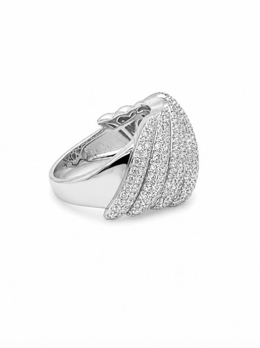 2.03 Ctw Lab Grown Diamond Ring in 925 Platinum Plated