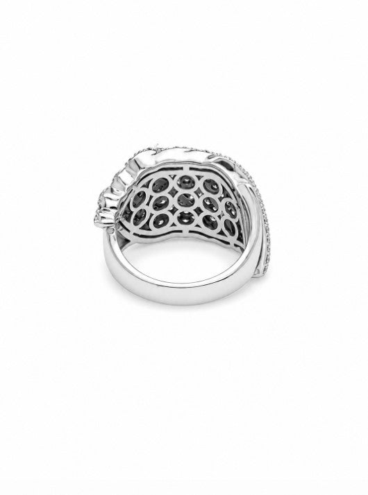 2.03 Ctw Lab Grown Diamond Ring in 925 Platinum Plated