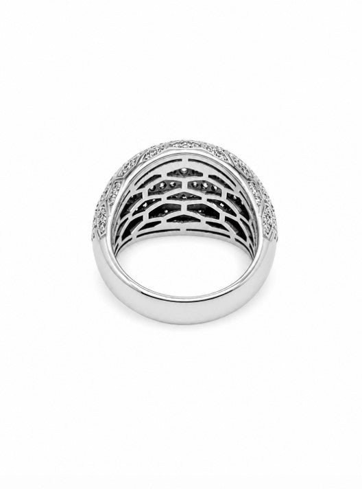 1.37 Ctw Lab Grown Diamond Ring in 925 Platinum Plated