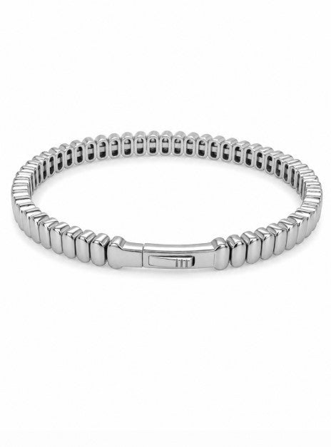 6.88 DEW Moissanite Flex Bangle in 925 Platinum Plated