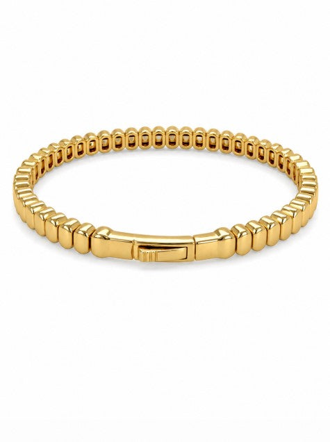 3.12 DEW Moissanite Flex Bangle in 925 Yellow Gold Plated