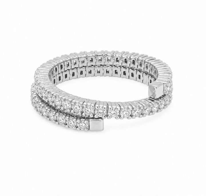 2.05 Ctw Lab Grown Diamond Flexi Ring in 925 Platinum Plated
