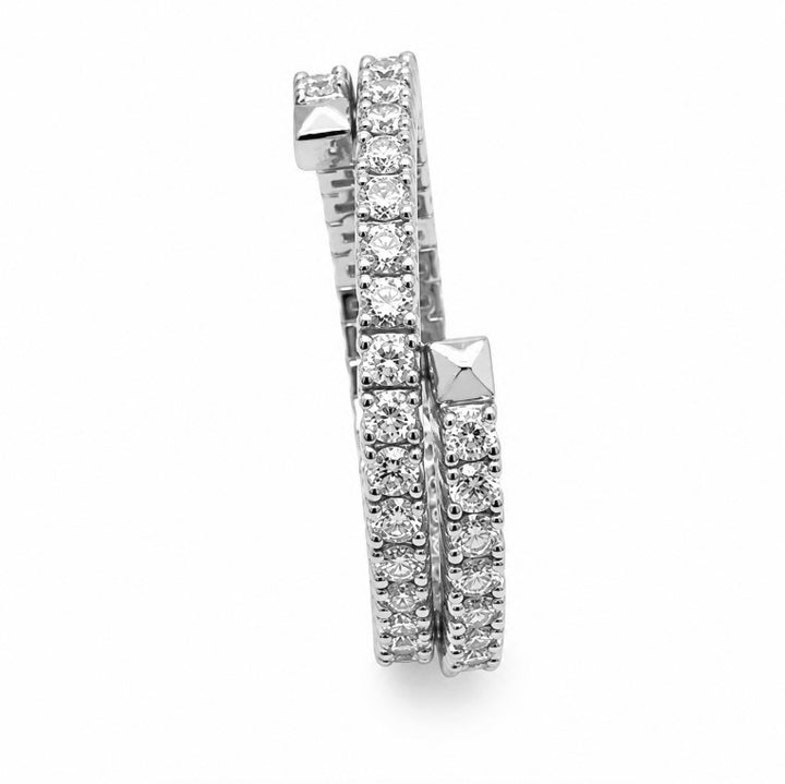 2.05 Ctw Lab Grown Diamond Flexi Ring in 925 Platinum Plated