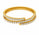 13.24 Ctw Lab Grown Diamond Flexi Bangle in 925 Yellow Gold Plated