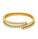 13.24 Ctw Lab Grown Diamond Flex Bangle in 925 Yellow Gold Plated