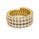 6.62 DEW Moissanite Ring in 925 Yellow Gold Plated
