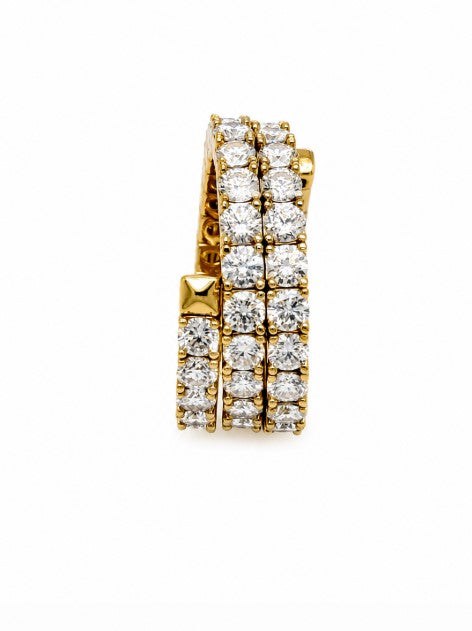 6.62 DEW Moissanite Flex Ring in 925 Yellow Gold Plated