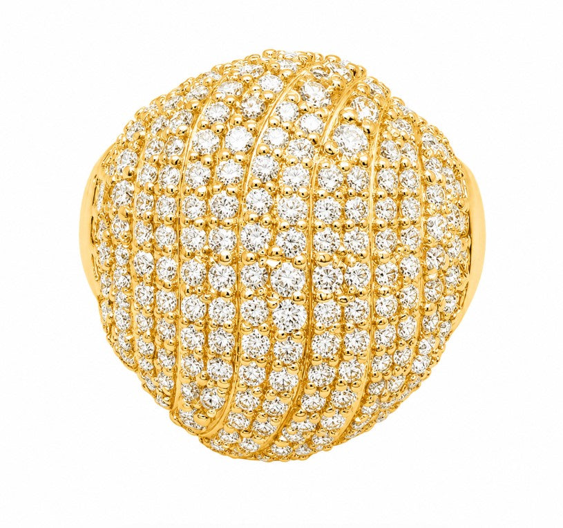 2.81 Ctw Lab Grown Diamond Ring in 925 Yellow Gold Plated