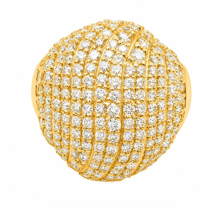 2.81 Ctw Lab Grown Diamond Ring in 925 Yellow Gold Plated