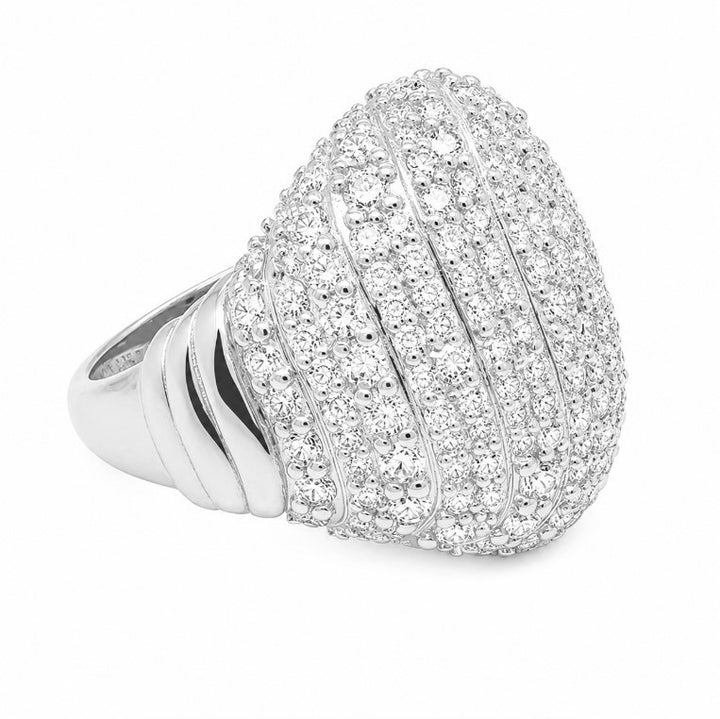 2.81 Ctw Lab Grown Diamond Ring in 925 Platinum Plated