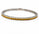14.25 Ctw Yellow Zircon Flex Bangle in Brass White Rhodium