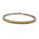 14.25 Ctw Yellow Zircon Flex Bangle in Brass White Rhodium